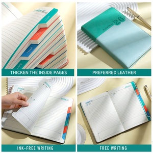2026 <b>A5</b> PU Leather Business Daily Planner Custom Embossed Weekly and Monthly Time Management Organizer <b>Notebook</b> - Product Image 3