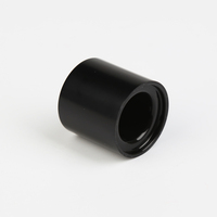 Tapa Magnética de Aluminio para Perfume, Forma Cilíndrica, Elegante, para Botellas con Cuello de 15 mm, Color Negro Brillante, Certificación TUV