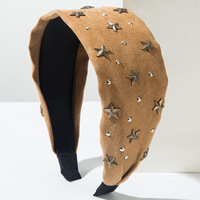 Niche Design INS Style japonais coréen femmes bandeau polyvalent Simple cheveux accessoires étoile Rivet pour influenceurs blogueurs