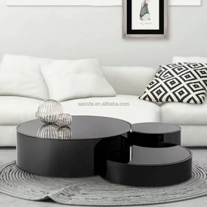 Hiện đại cổ tích Búa kim loại Bàn cà phê phục hồi phần cứng không gỉ Vòng kính đầu lớn làm tổ đặt bàn cà phê của 2 - Product Image 1