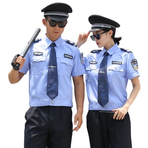 Uniformes <span class=keywords><strong>Securitas</strong></span> Uniformes de la Garde nationale Uniformes de gardien de sécurité Blazer et chemise d'été pour hommes Respirant Bleu, noir - Product Image 4