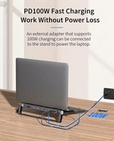 9'u 1 arada USB C Bağlantı İstasyonu Laptop Standı HDMI 4K 30Hz 100W PD Gigabit Ethernet SD TF Hub MacBook Laptop için