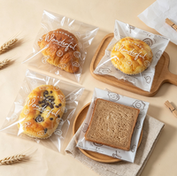 Sacs à pain personnalisés imprimés avec fermeture thermoscellante et cellophane transparent OPP pour l'emballage de biscuits, de gâteaux, de toasts et de snacks de boulangerie pour la vente au détail