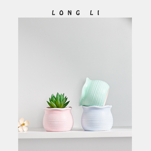 Macetas de Cerámica para Suculentas, Estilo Jardín, para Hogar, Acabado Glaseado, con Orificio de Drenaje, Ecológicas, Duraderas, Venta al Por Mayor - Product Image 3