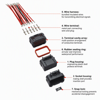 Connecteur automobile étanche TE SuperSeal 3.0mm, assemblage de câbles, fiche ECU 26 broches pour câblage de véhicule