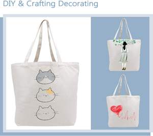 Reciclar bolso de mano de lona de algodón para mujer hign GSM algodón lienzo vintage bolsa de compras de comestibles bolsos de lona para mujer - Product Image 5