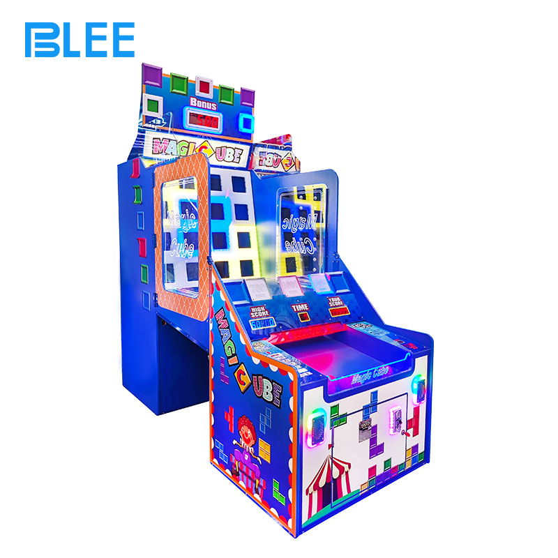 Coin Operated Ball Throwing Game Machine Magic Cube Arcade Game Machine Interactive Ball Toss Ticket Redemption Game Arcade