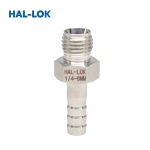 Raccords de tuyau HAL-LOK SKB-6M-04 en acier inoxydable poli, raccords de compression haute pression pour tubes, connecteurs de 10 mm forgés soudés BSP - Product Image 2