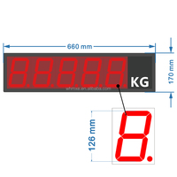 Pantalla de pesaje LED grande de 5 dígitos de 5 pulgadas Pantalla indicadora de peso externa LED remota de 7 segmentos