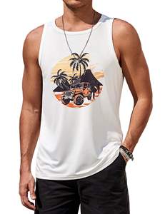 Camisetas sin mangas de verano para hombre, estilo tropical, con estampado de palmeras, ecológicas, de secado rápido, para pedidos al por mayor - Product Image 6