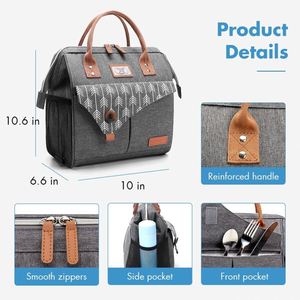 <b>Lunch</b> Bag for Women <b>Insulated</b> <b>Lunch</b> <b>Box</b> Leakproof Lunchbox for Adult Work - Product Image 5
