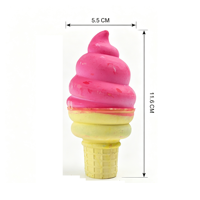 Lot de 3 craies de trottoir en forme de crème glacée, non toxiques, lavables, colorées, crémeuses, jouet éducatif pour dessiner et écrire pour les enfants de 3 ans