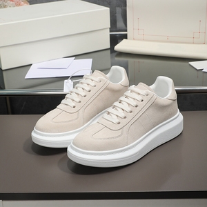 Chaussures de sport décontractées identiques pour hommes et femmes, style designer, en cuir véritable, à semelle plate, baskets blanches - Product Image 6
