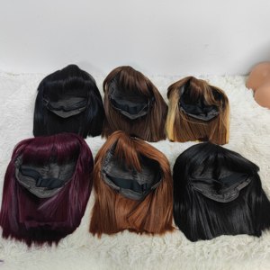 Letsfly 35$ Promotion Bone Straight Wig With Bang 1×3 Lace 10 Inch 4 Color Virgin Human Hair Wig Wholesale Vendor <b>Cheap</b> - Product Image 5