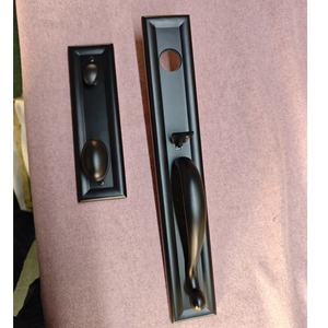 Poignée de porte intérieure en bois pour villa de luxe, ensemble de serrures en cuivre brillant argenté pour chambre à coucher - Product Image 4