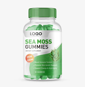 Custom Brand Vegan Organic Halal Sea Moss Gummies Candy Seaweed Gummies <strong>Supplements</strong> For Slimming Skin Anti-Aging - Product Image 1