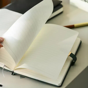 Mặt hàng văn phòng cao cấp hàng ngày viết nhật ký với năm khe cắm thẻ lót giấy kinh doanh thuần chay da máy tính xách tay Tạp Chí kế hoạch - Product Image 6