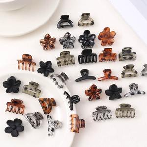 MIO Mini pince à cheveux léopard 2,5/3 cm, couleur ambre, fleur, rectangle, pinces à cheveux latérales, décontractées, <span class=keywords><strong>pas</strong></span> chères, pinces à cheveux requin - Product Image 1