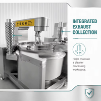 Marmite de Cuisson Industrielle à Double Enveloppe avec Mélangeur, Capacité 300L, Acier Inoxydable 304, Chauffage Multi-Voltage Vapeur/Électrique/GPL