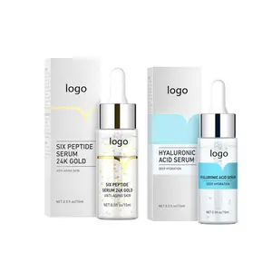 Glory lucido collagene Anti -acne e sbiancamento e incandescente proprio marchio 24K dorato sbiancante pelle di lusso bottiglia Set essenza