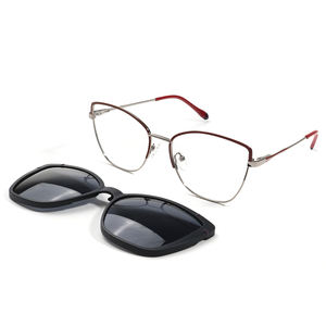 Gafas de Sol Magnéticas de Ojo de Gato de Lujo 2026 al por Mayor, Montura Metálica para Mujer, Polarizadas <span class=keywords><strong>2</strong></span> en 1, Fabricante OEM/ODM - Product Image 2