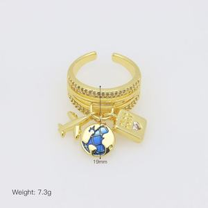 Anillo Ajustable de Moda con Incrustaciones de Circonio, Chapado en Oro de 18K, Certificado por Terceros, Regalo para Mujer, Oferta Especial <span class=keywords><strong>Queenie</strong></span> 2025 - Product Image 5