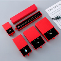 Boîtes cadeaux d'emballage 5x5x3,5 cm, boîte à bijoux en papier tiroir pour collier, bague, boucles d'oreilles
