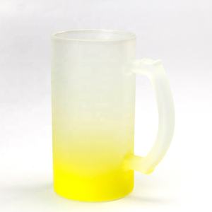 Taza de cerveza de vidrio, rampa de gradiente, sublimación esmerilada, 16oz - Product Image 3