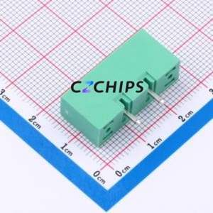 MX2EDGVM-7.62-02P-GN01-Cu-A Plug-in Terminal Block Through hole,P=7.62mm Board-to-Board / Socket Closed Screw Fixing 1x2P 7.62mm - Product Image 2