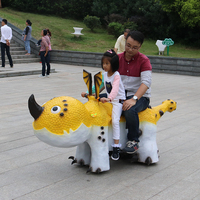 Modèle de scooter dinosaure animatronique Dino City, électrique, utilisation intérieure/extérieure, construction métallique, parcs d'aventure, jardin, école