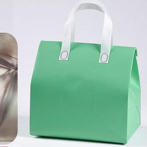 Sac isotherme jetable en PP non tissé, personnalisé avec logo, imperméable, biodégradable, pour courses, supermarché, extérieur, avec poignées - Product Image 2