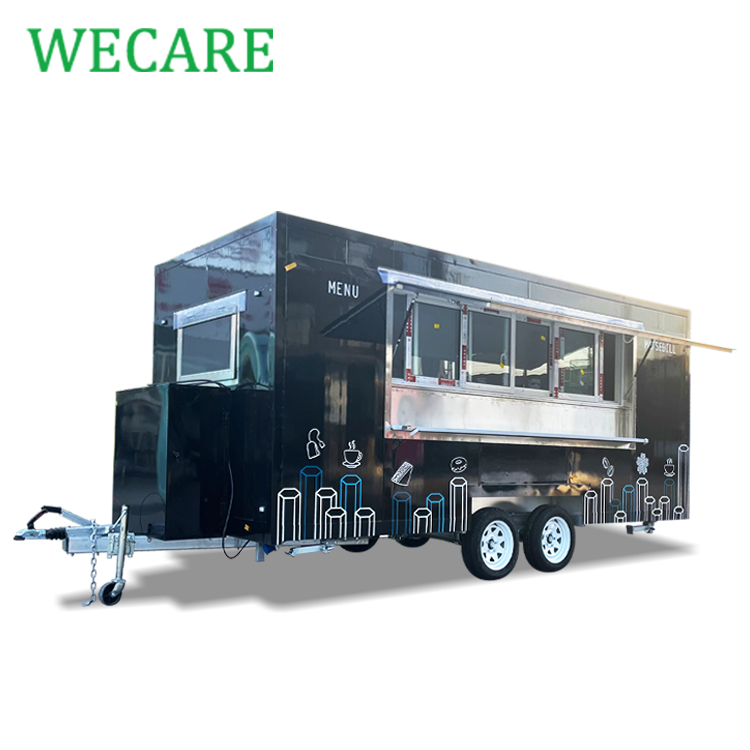 WECARE catering concession food trailer mobile kitchen fast food truck trailer with full kitchen equipments for sale in usa