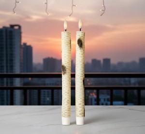 Bougies en cire sans flamme coniques faites à la main de qualité supérieure pour la décoration intérieure, les fêtes, Noël, mariages, Halloween, la Saint-Valentin, Pâques, anniversaires - Product Image 3