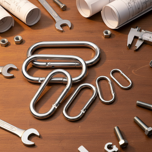 LFEDC Multi Purpose O Ring Oval Shaped 304 <span class=keywords><strong>Stainless</strong></span> Steel Spring Snap <span class=keywords><strong>Carabiner</strong></span> <span class=keywords><strong>Clip</strong></span> untuk Aktivitas Luar Ruangan - Product Image 6