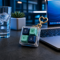Porte-clés anti-stress à sensation mécanique de haute qualité, breloque mini-clavier, jouet sensoriel, logo personnalisé, vente en gros OEM