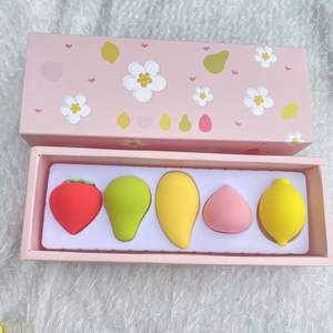 Ensemble d'Éponges à Maquillage <span class=keywords><strong>Ultramo</strong></span> Friute Non-Latex Fraise Pêche Poire Citron Avocat Éponge à Maquillage Puff Marque Privée Logo Personnalisé - Product Image 6