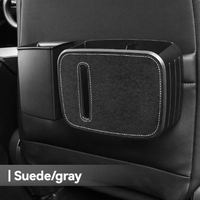 Boîte de rangement universelle pour siège auto, boîte à mouchoirs multifonctionnelle, poubelle portable anti-salissure et anti-coup de pied, accessoires intérieurs de voiture