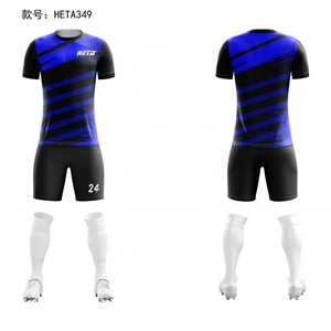 Uniformes de Fútbol Personalizados para Clubes Escolares, Camisetas de Fútbol Transpirables, Pantalones Cortos, Conjunto de Camiseta y Pantalones Cortos de Fútbol Sublimados - Product Image 4