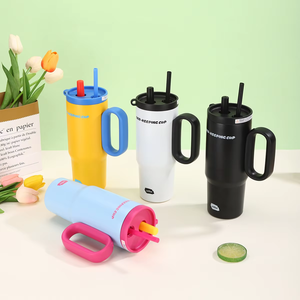 Stainless Steel Vacuum Insulated Tumbler with Straw and Handle <b>Large</b> Capacity Thermal <b>Mug</b> for Travel Office Gym - Product Image 5