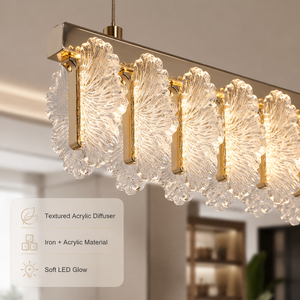 Lámpara de Techo Moderna de Hierro con Pantalla Acrílica, Iluminación LED Tricolor para Comedor, 120 cm, 70-80 W, Altura Ajustable - Product Image 3