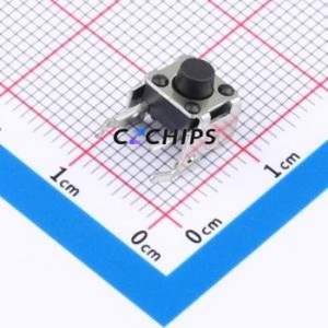GT-TC101A-H055-L1 Tactile Switch Through hole,6x7.5mm Switch Single Pole Single Throw Round Button 1.6N Right Angle Insert - Product Image 1