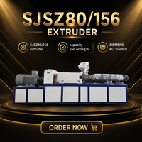 Extrusora de Doble Tornillo Cónico Contrarrotante SJSZ80/156 para Línea de Producción de Películas y Peletización de PVC, PP, HDPE, LDPE y TPU