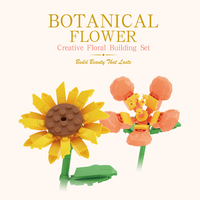 Kit de construction de fleurs DIY, ensemble de blocs de construction botaniques STEM, jouet de collection pour enfants, cadeau éducatif créatif pour garçons et filles