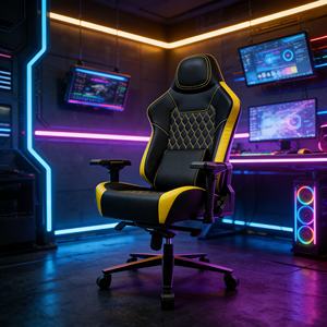 Silla <span class=keywords><strong>de</strong></span> Juego <span class=keywords><strong>de</strong></span> Alta Gama Blanca para <span class=keywords><strong>Videojuegos</strong></span> <span class=keywords><strong>de</strong></span> Carreras, Reclinable, con Reposabrazos Ajustables 4D, Asiento Extra Ancho para Mayor Libertad - Product Image 3