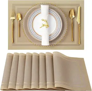 Il miglior tovaglietta per matrimoni in oro stampato personalizzato, tovagliette per la cucina di casa, set di tovagliette