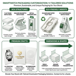 Cajas de Cartón Rígido para Relojes al por Mayor, Cajas con Logotipo Personalizado, <span class=keywords><strong>Caja</strong></span> de Embalaje de Cartón para Relojes Inteligentes Eléctricos - Product Image 2