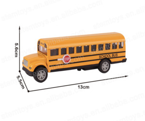 Venta caliente Pull Back Alloy Diecast Model Vehicle 1:32 Yellow School Bus Die cast Car Toys para niños Juguetes - Product Image 4