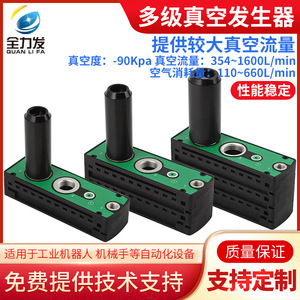 เครื่องกำเนิดสุญญากาศแบบหลายขั้นตอน แรงดูดสูง อัตราการไหลสูง รุ่น PM401/402/403 ชุดเครื่องประมวลผลสุญญากาศแบบนิวเมติกสำหรับเครื่องยกสุญญากาศ - Product Image 4