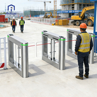 Tourniquet à balançoire haute efficacité en acier inoxydable 304, mode ouverture normale, 30 personnes/min, pour les centres de transport public