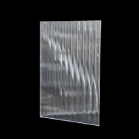 Plaque acrylique cannelée transparente de haute qualité, panneau acrylique ondulé à larges nervures pour la décoration de meubles